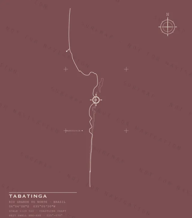 Tabatinga chart, the full artwork printed on the back
