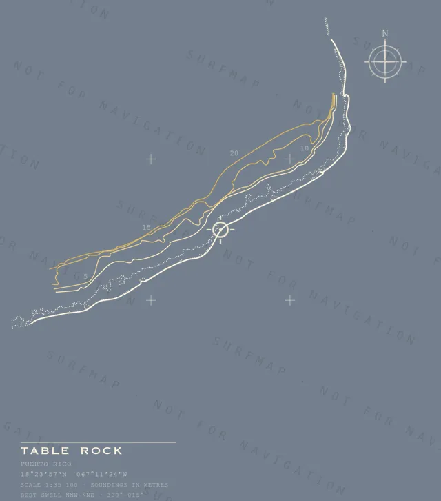 Table Rock chart, the full artwork printed on the back