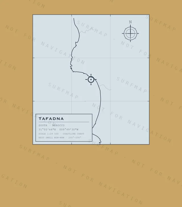 Tafadna chart, the full artwork printed on the back