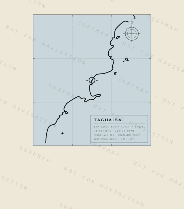Taguaíba chart, the full artwork printed on the back