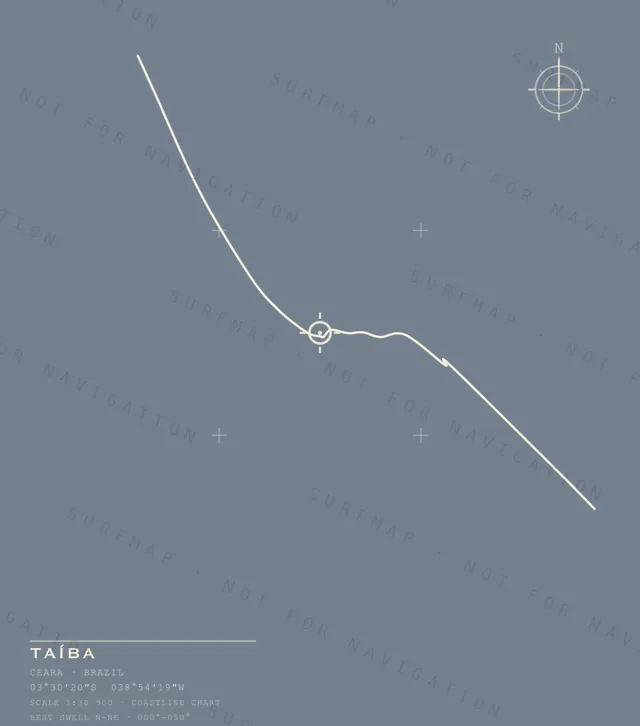 Taíba chart, the full artwork printed on the back