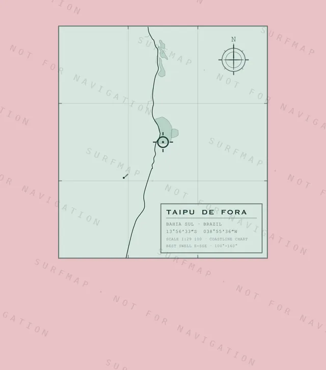 Taipu de Fora chart, the full artwork printed on the back