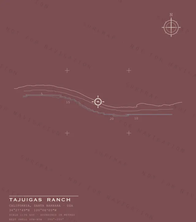 Tajuigas Ranch chart, the full artwork printed on the back