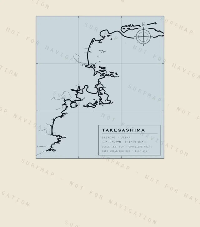 Takegashima chart, the full artwork printed on the back
