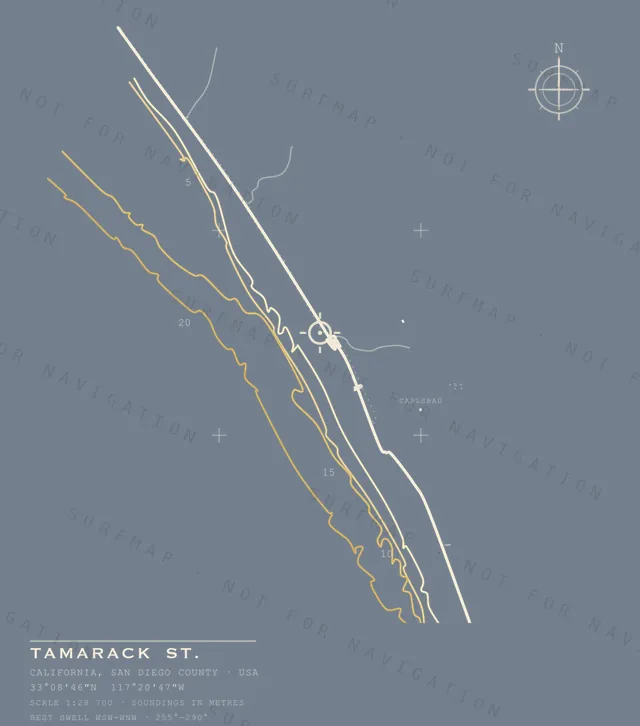 Tamarack St. chart, the full artwork printed on the back