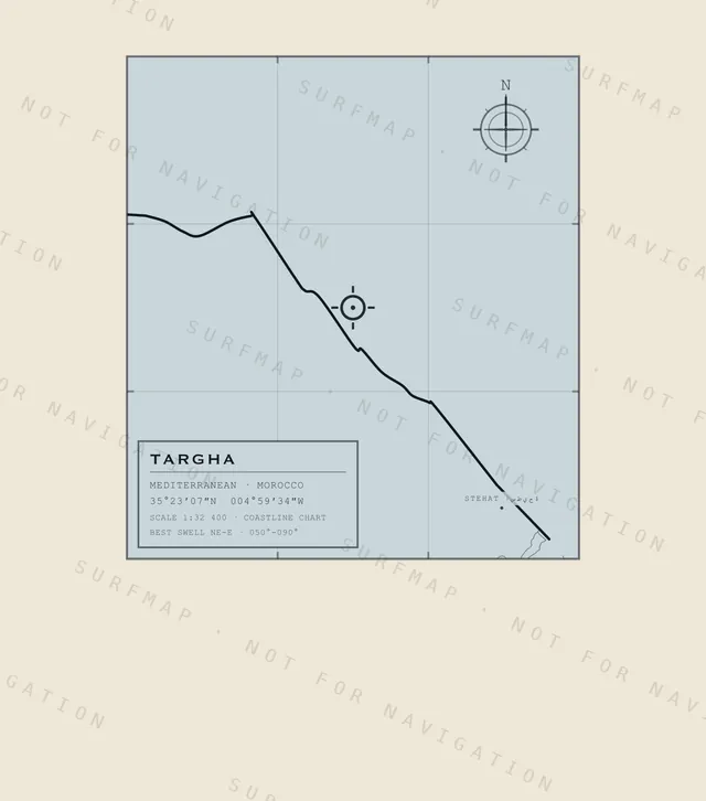 Targha chart, the full artwork printed on the back