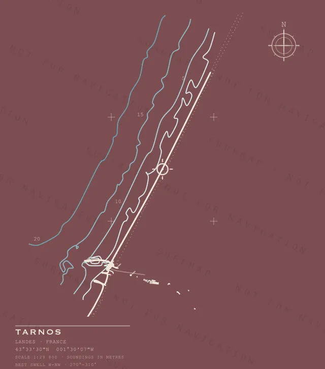Tarnos chart, the full artwork printed on the back