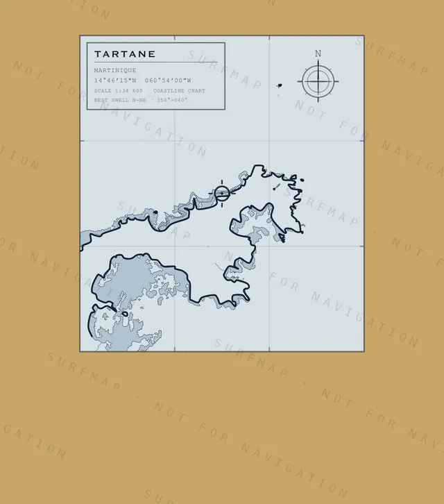 Tartane chart, the full artwork printed on the back
