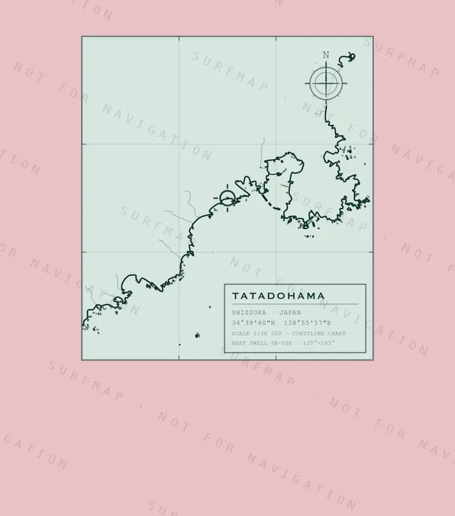 Tatadohama chart, the full artwork printed on the back