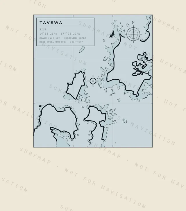 Tavewa chart, the full artwork printed on the back