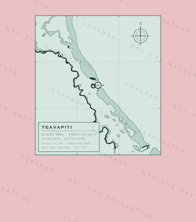 Teavapiti chart, the full artwork printed on the back