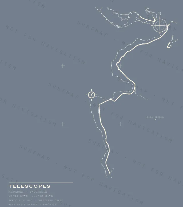 Telescopes chart, the full artwork printed on the back