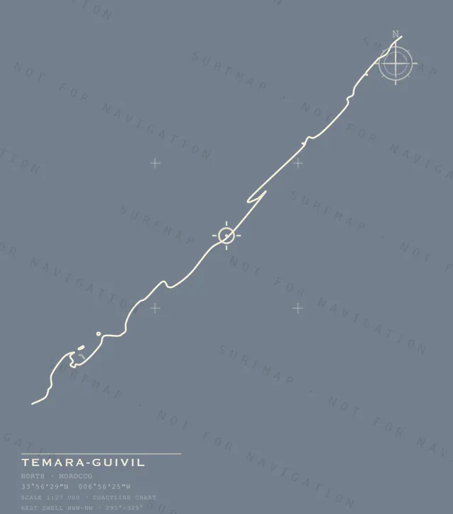 Temara-Guivil chart, the full artwork printed on the back