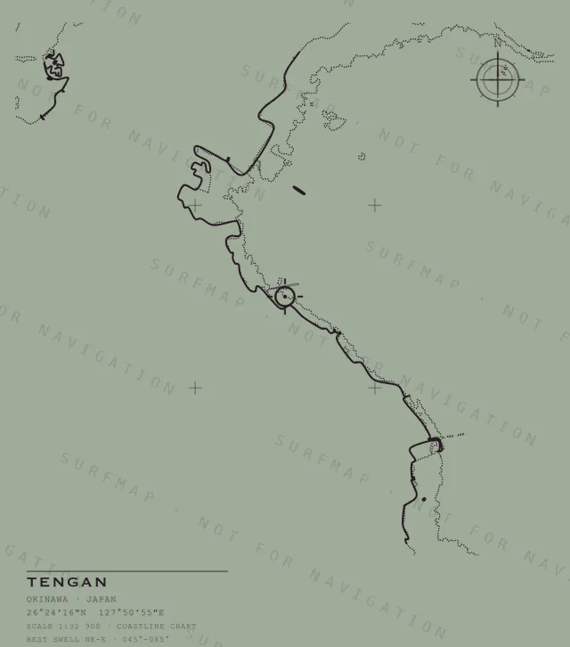 Tengan chart, the full artwork printed on the back