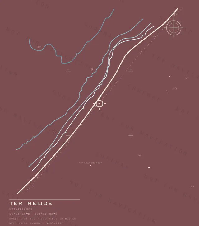 Ter Heijde chart, the full artwork printed on the back