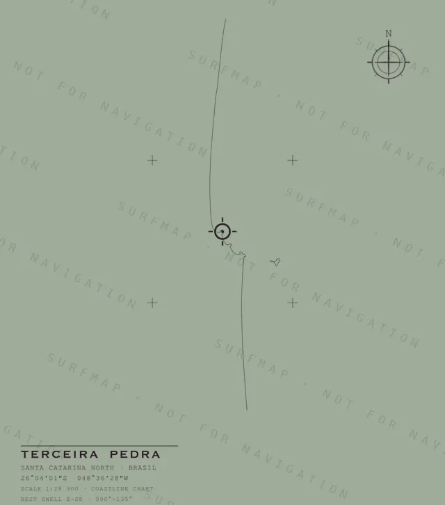 Terceira Pedra chart, the full artwork printed on the back