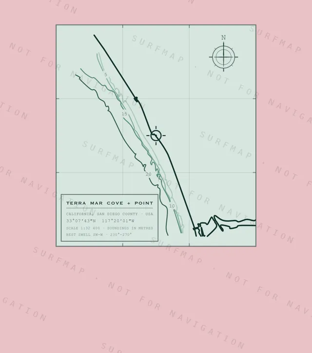 Terra Mar Cove + Point chart, the full artwork printed on the back