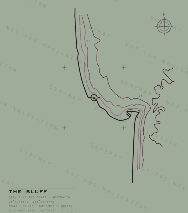 The Bluff chart, the full artwork printed on the back