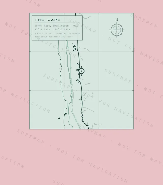 The Cape chart, the full artwork printed on the back