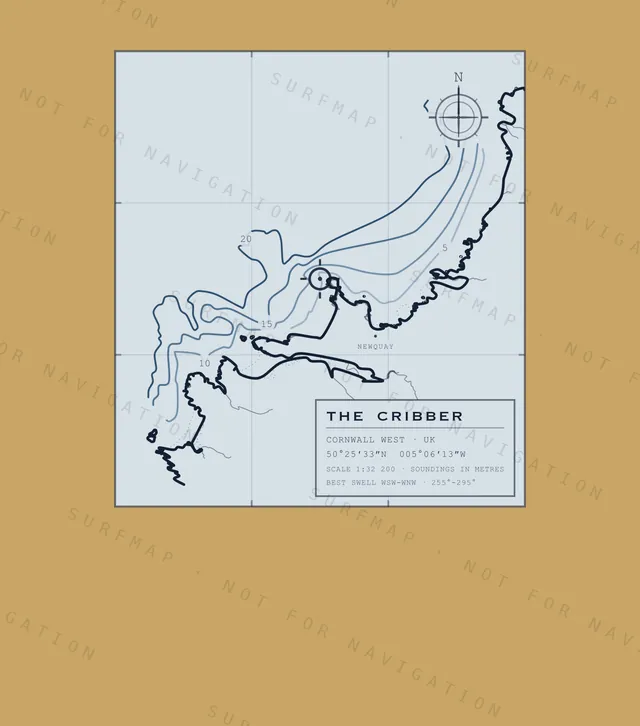 The Cribber chart, the full artwork printed on the back