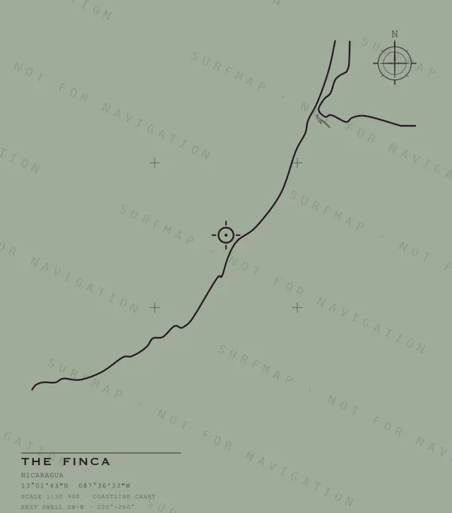 The Finca chart, the full artwork printed on the back