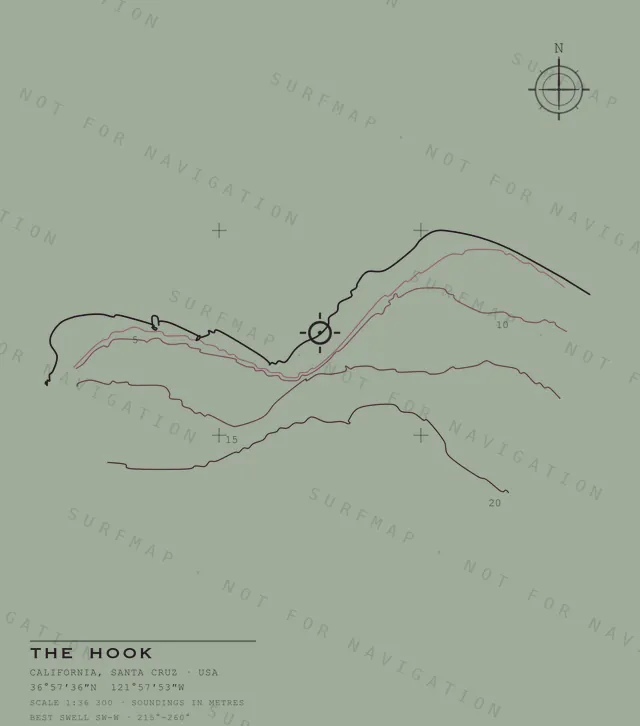 The Hook chart, the full artwork printed on the back