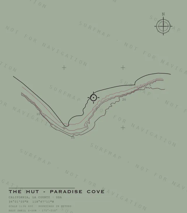 The Hut - Paradise Cove chart, the full artwork printed on the back