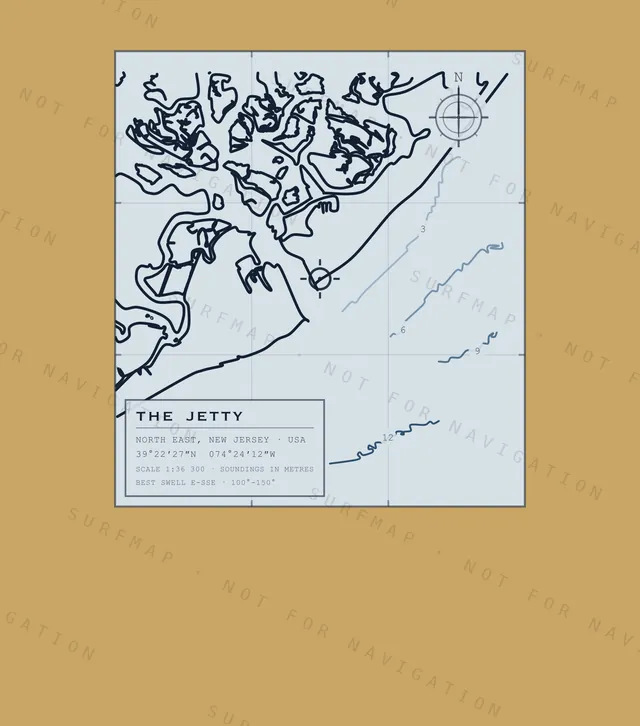 The Jetty chart, the full artwork printed on the back