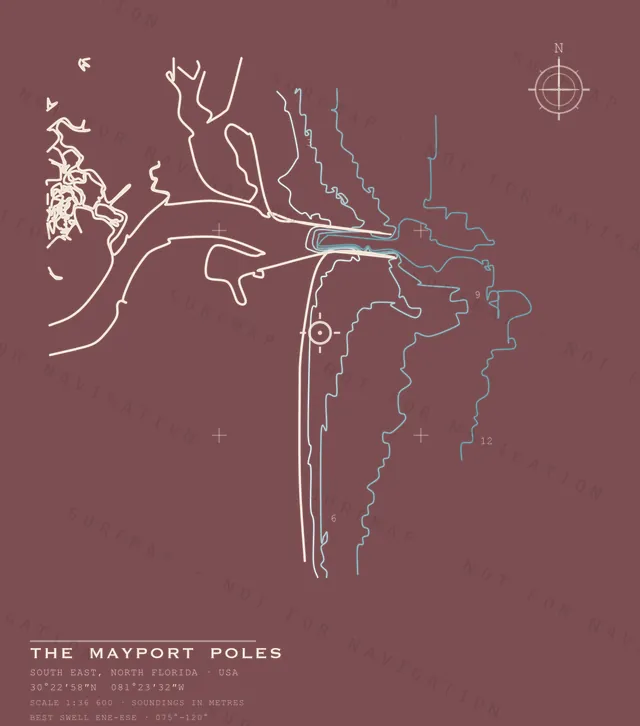The Mayport Poles chart, the full artwork printed on the back