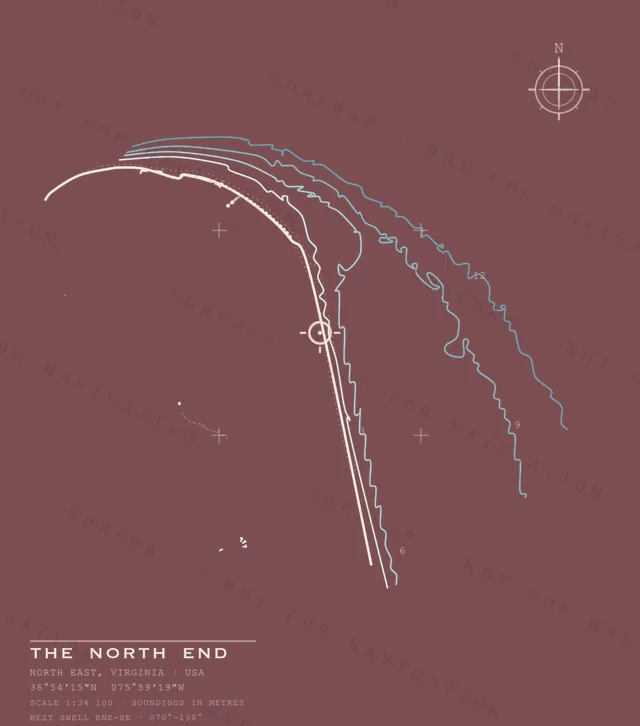 The North End chart, the full artwork printed on the back