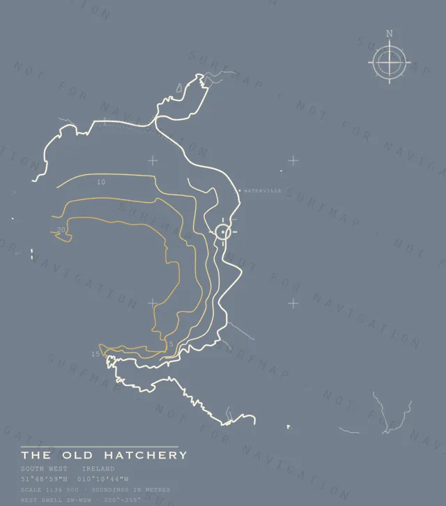 The Old Hatchery chart, the full artwork printed on the back