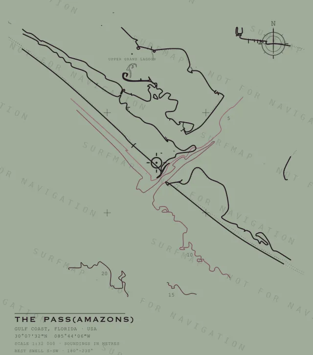 The Pass(Amazons) chart, the full artwork printed on the back