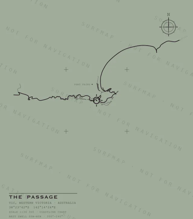 The Passage chart, the full artwork printed on the back