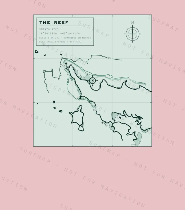 The Reef chart, the full artwork printed on the back