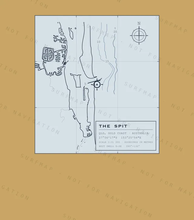 The Spit chart, the full artwork printed on the back