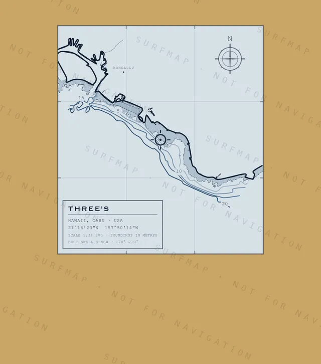 Three's chart, the full artwork printed on the back