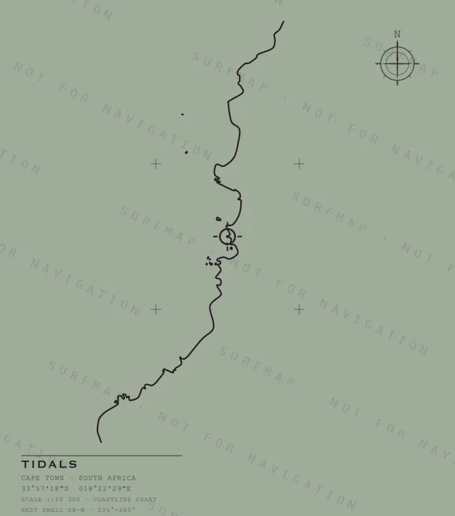 Tidals chart, the full artwork printed on the back