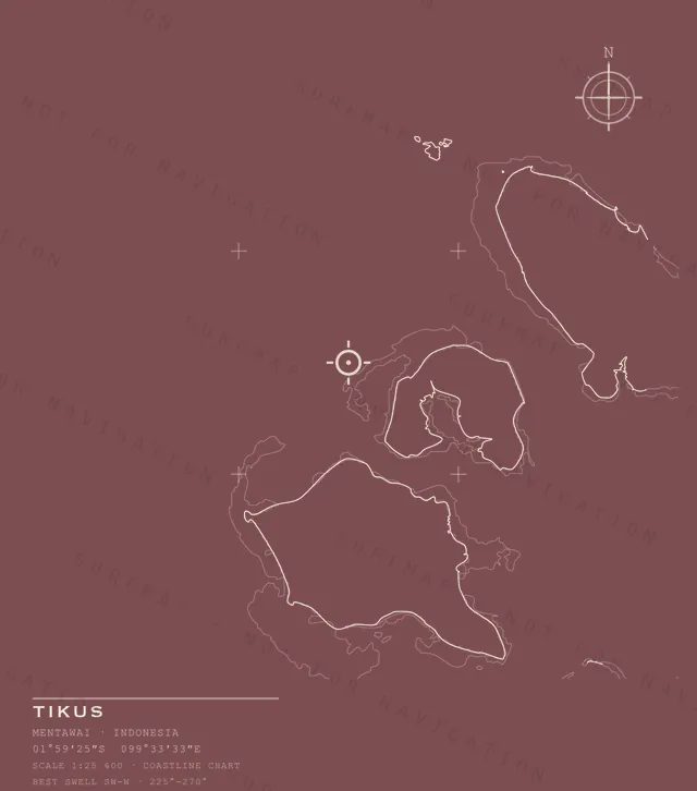 Tikus chart, the full artwork printed on the back