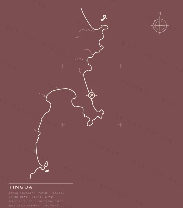 Tingua chart, the full artwork printed on the back