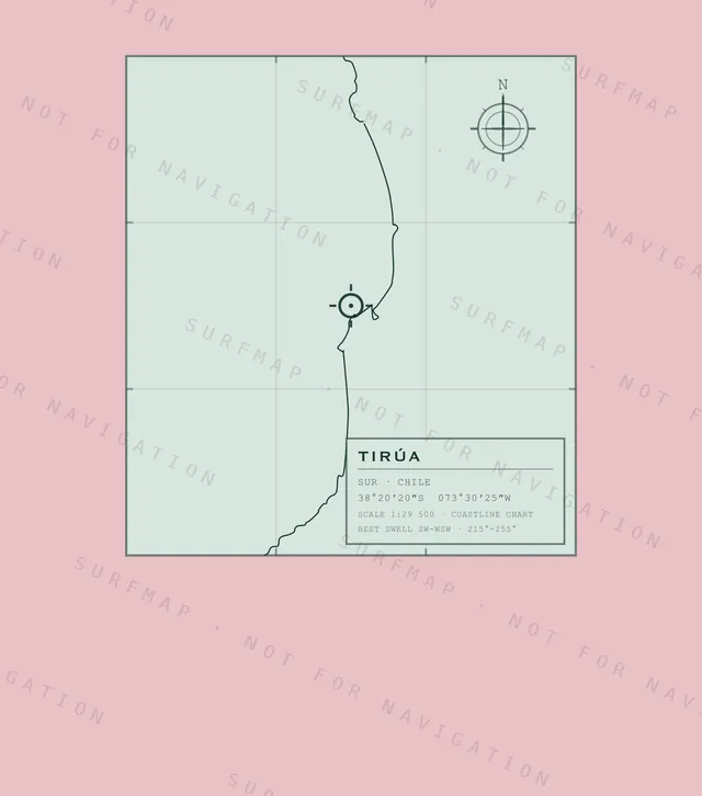 Tirúa chart, the full artwork printed on the back