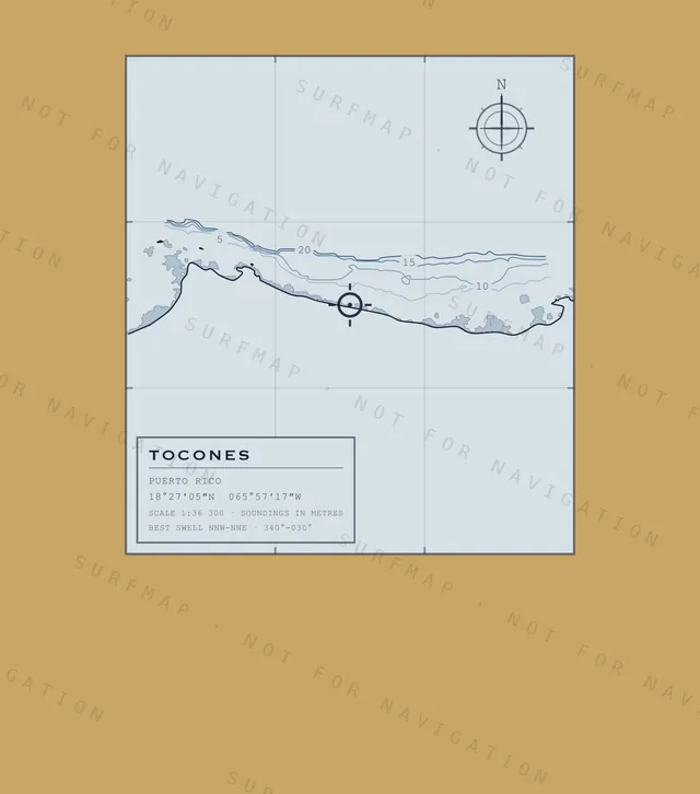 Tocones chart, the full artwork printed on the back