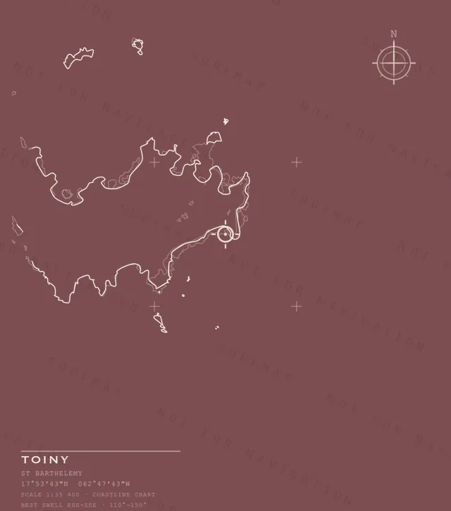Toiny chart, the full artwork printed on the back