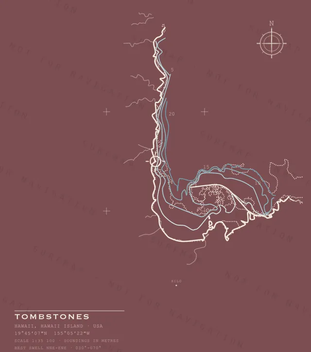 Tombstones chart, the full artwork printed on the back