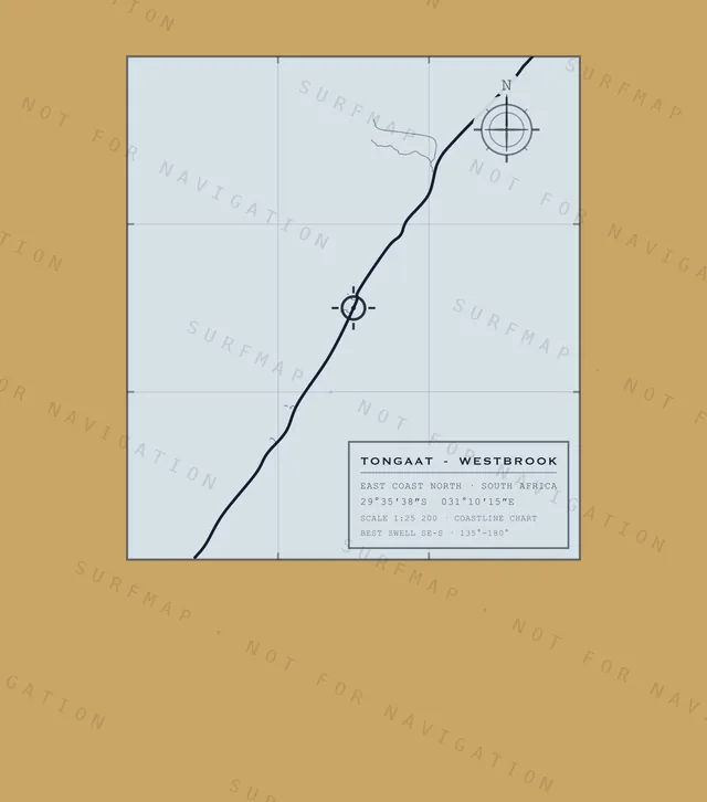 Tongaat - Westbrook chart, the full artwork printed on the back