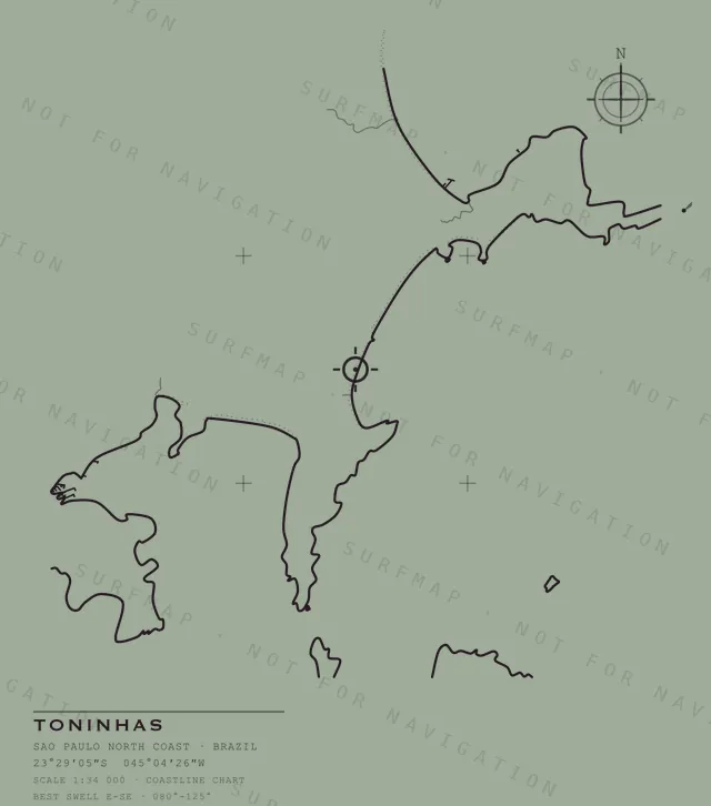 Toninhas chart, the full artwork printed on the back