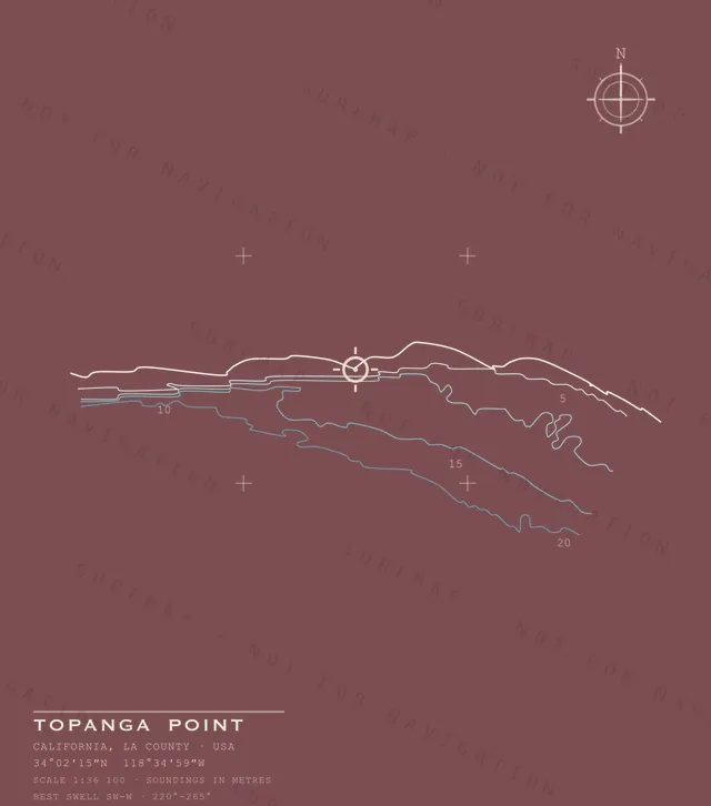 Topanga Point chart, the full artwork printed on the back