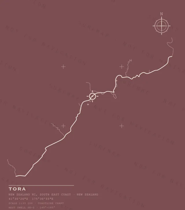 Tora chart, the full artwork printed on the back