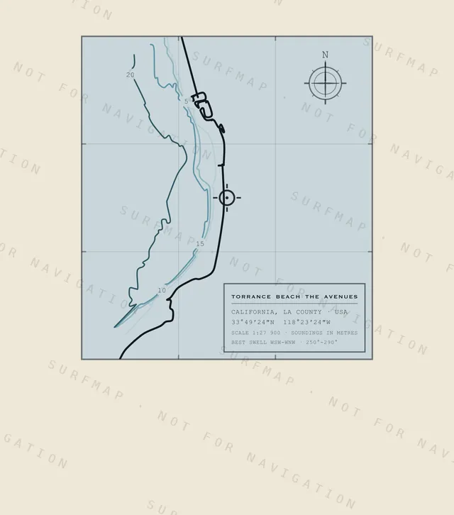 Torrance Beach The Avenues chart, the full artwork printed on the back