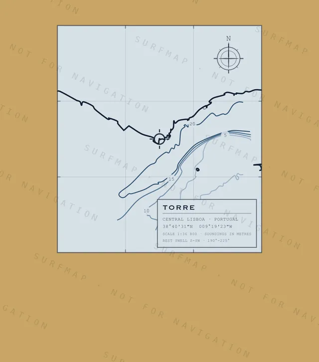 Torre chart, the full artwork printed on the back