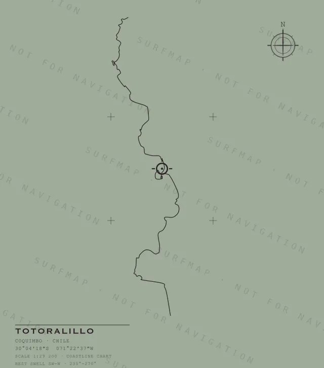 Totoralillo chart, the full artwork printed on the back